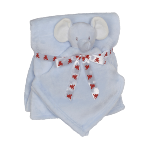 Elefant kuscheldecke set blau (41395)